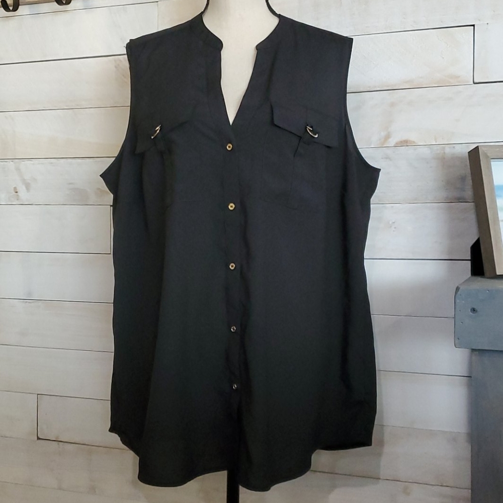 1X Calvin Klein sleeveless blouse